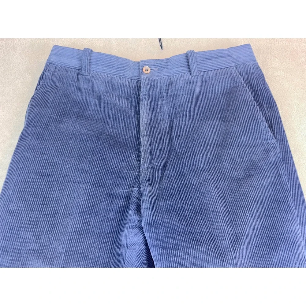 Elevee Golf Mens Blue Corduroy Pants Trousers Size‎ 34 x 25 Wide Wale Fancy